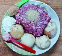 马蹄剁肉饼