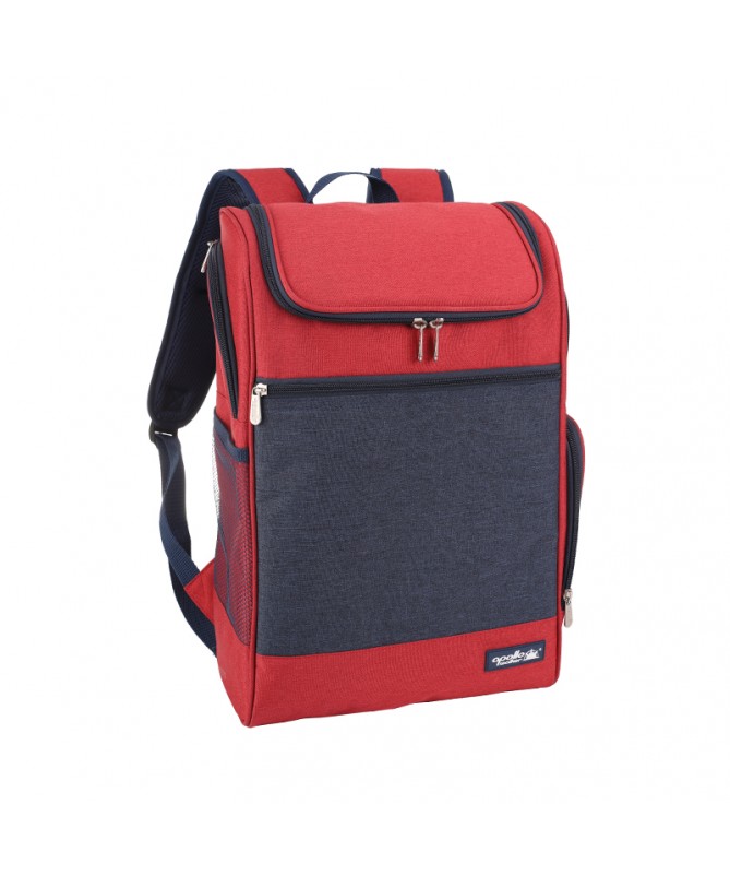 Cooler backpack with padded straps, carry handles,