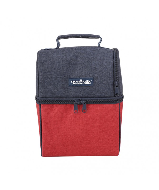 Lunch bag with dual cooler compartment/carrying handle
