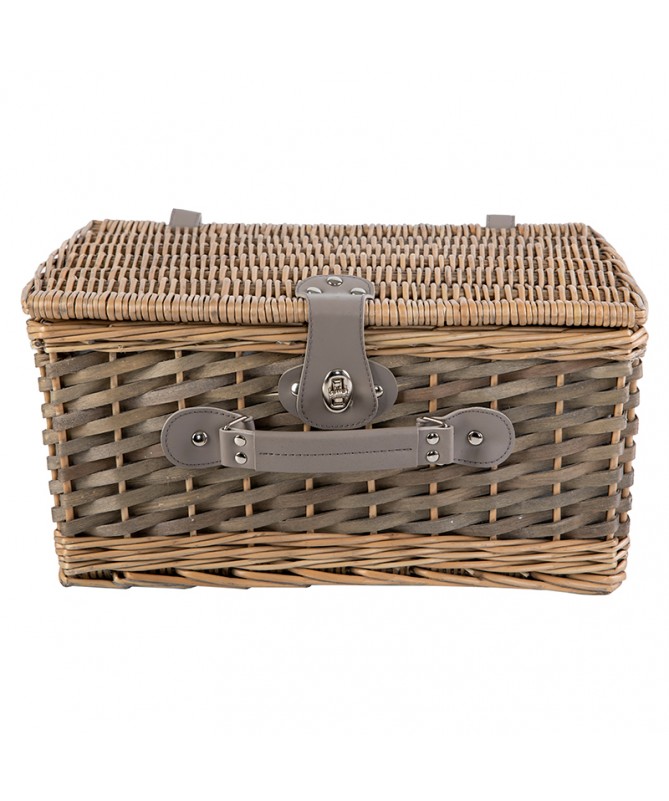 4 PERSON PICNIC BASKET WITH COOLER COMPARTMENT