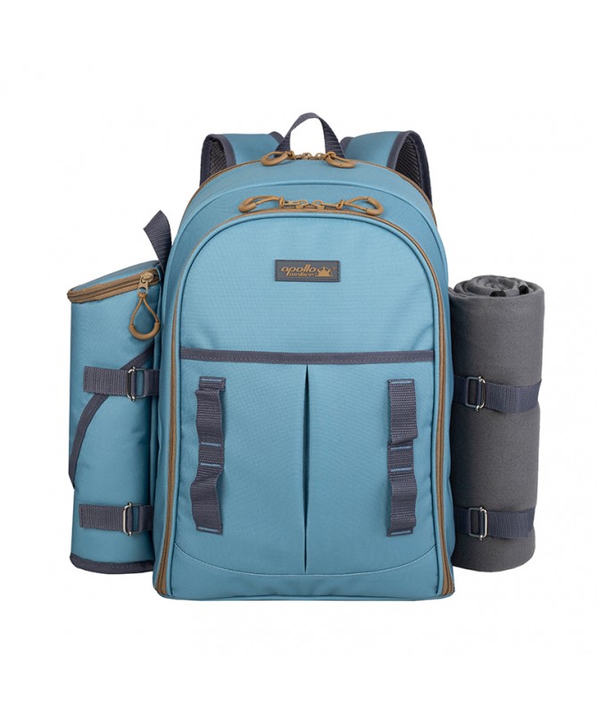 4 PERSON PICNIC BACKPACK WITH COOLER COMPARTMENT