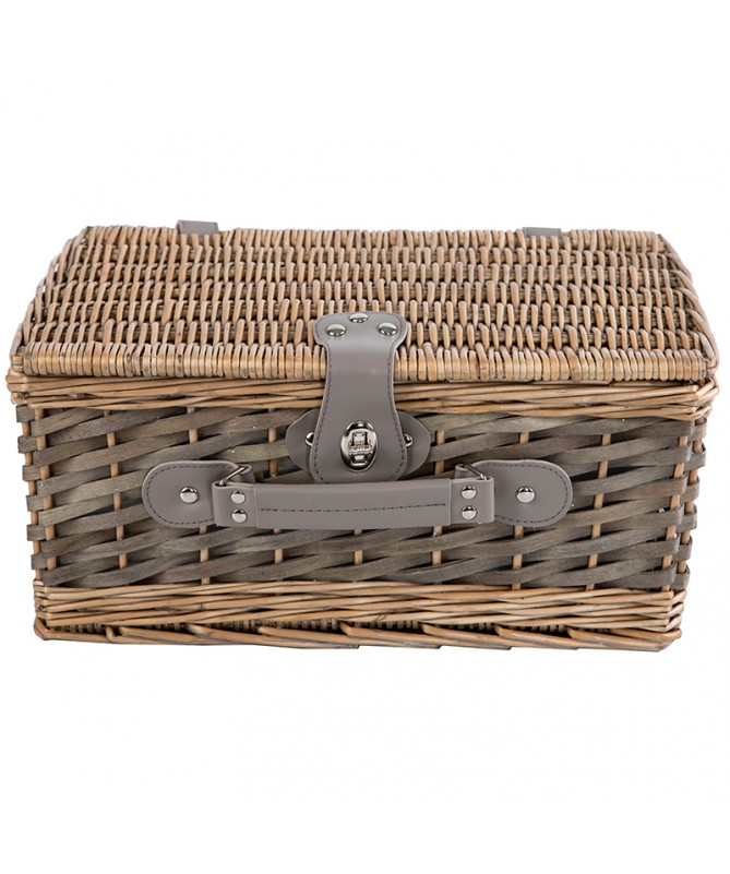 2 PERSON PICNIC BASKET WITH COOLER COMPARTMENT