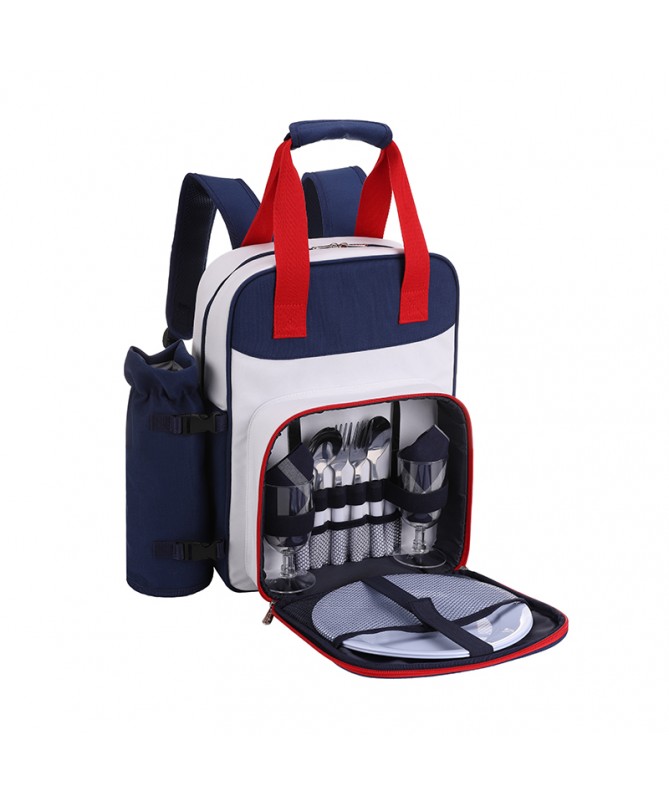 2 Person Picnic Backpack Bag with Cooler Compartment